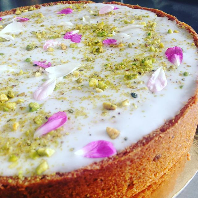 Pistachio Cake with Coffee Cardamom Mousse | Food Fashion Party
